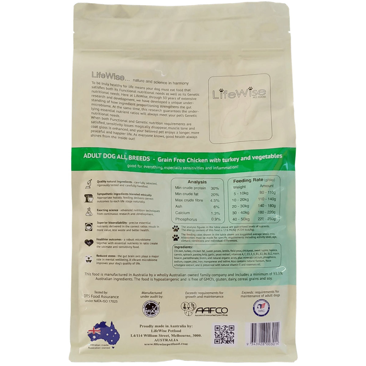 LifeWise Dry Dog Food Chicken with Turkey & Vegetable