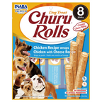Inaba Dog Treat Churu Rolls Chicken Wraps with Cheese