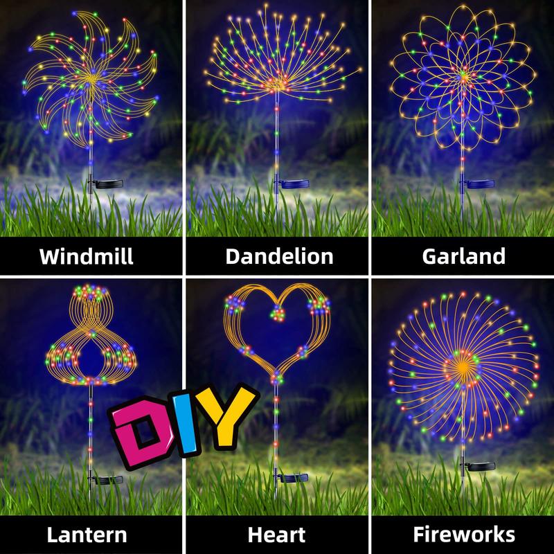 ✨Last Day Sale - 50% OFF🔥Waterproof Solar Garden Fireworks Lamp