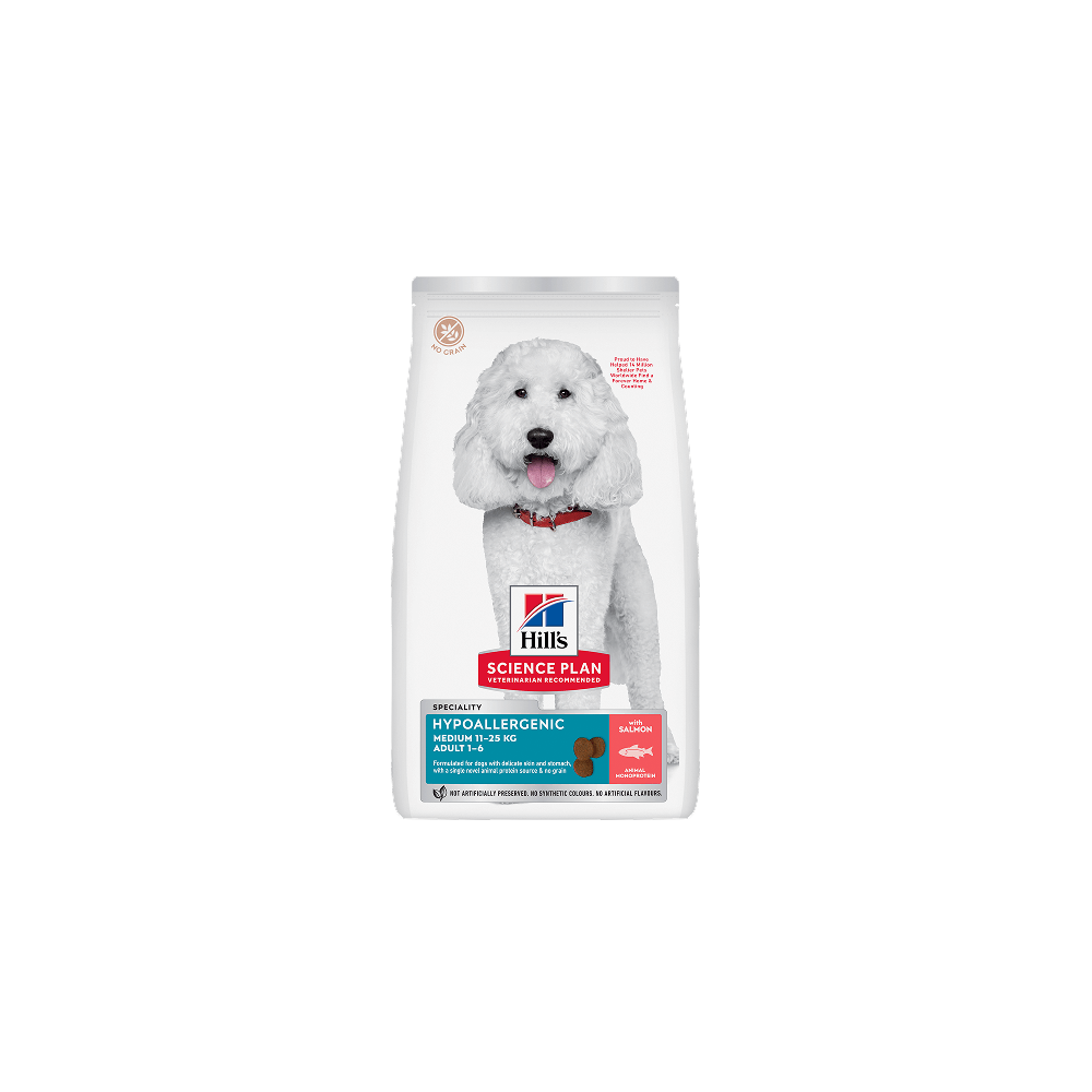 Hill's Science Plan Hypoallergenic Medium Breed Adult Dry Dog Food with Salmon 2.5kg