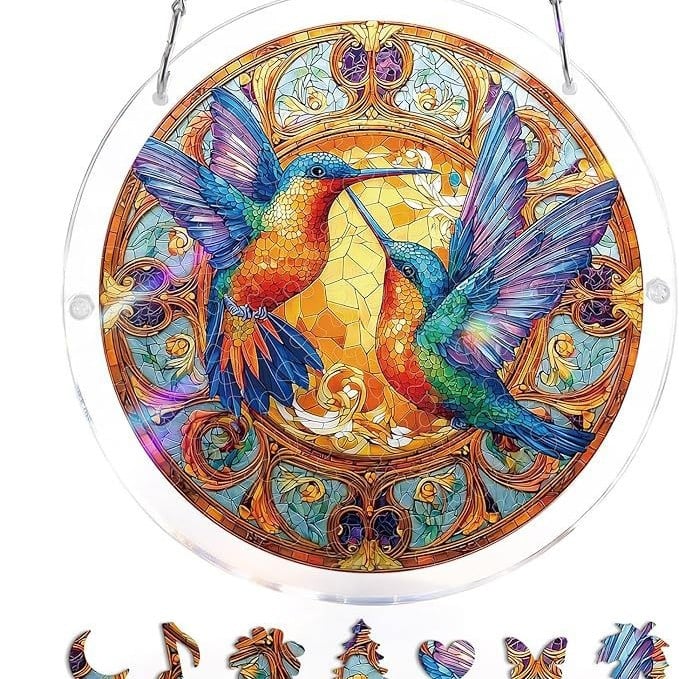 🔥LAST DAY 70% OFF 🧩Acrylic 80 Pcs Puzzle✨Suncatcher Hanging Ornament
