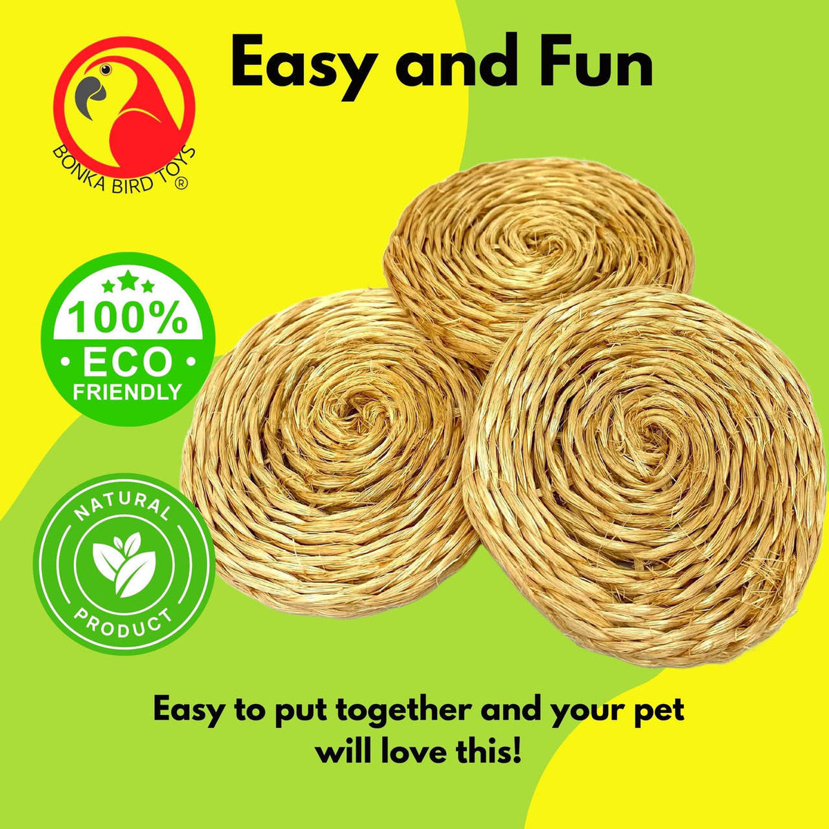 3603 Pk3 3-Inch Round Seagrass Mats