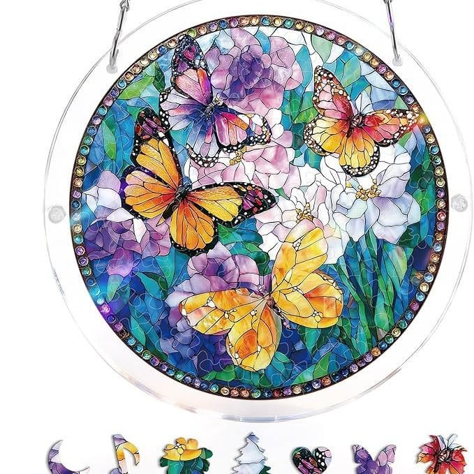 🔥LAST DAY 70% OFF 🧩Acrylic 80 Pcs Puzzle✨Suncatcher Hanging Ornament