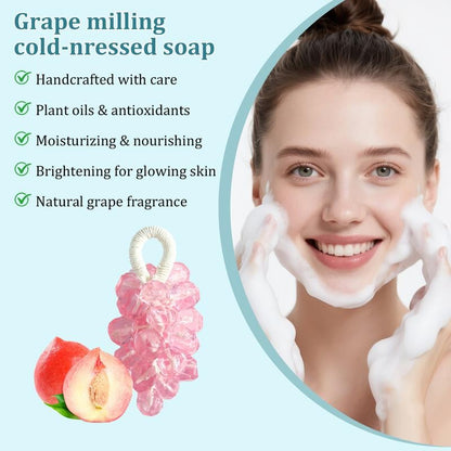 🎅🏻Christmas Sale 50% OFF -🍇Personalized Original Handmade Crystal Grape Soap Gentle Cleansing Soap