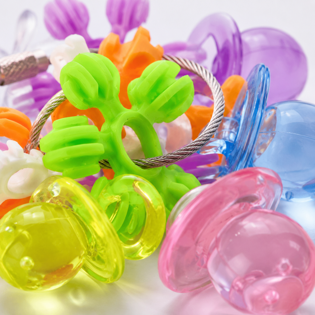 3775 Stainless Steel Paci Foot Toy