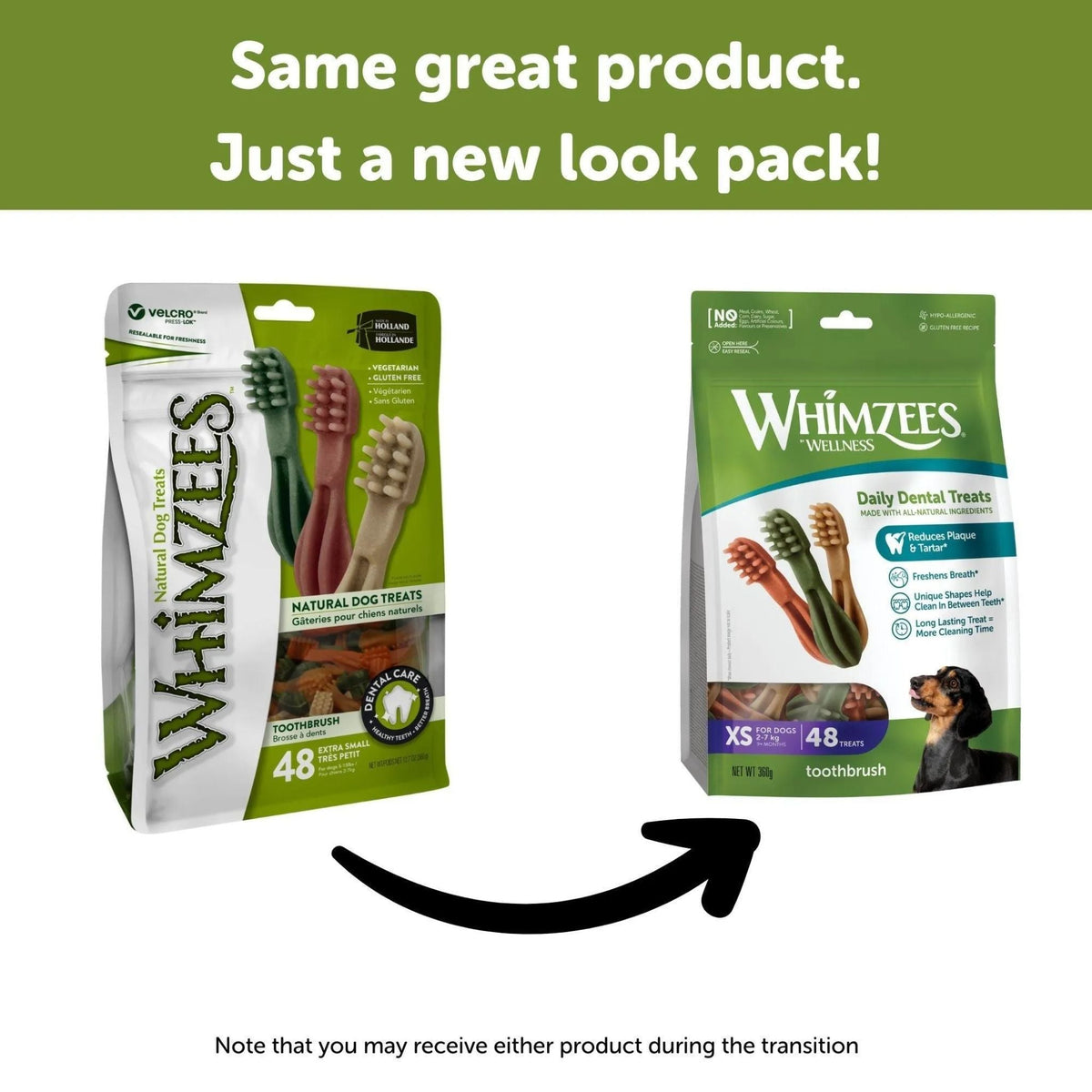 Whimzees Dental Dog Treats Toothbrush