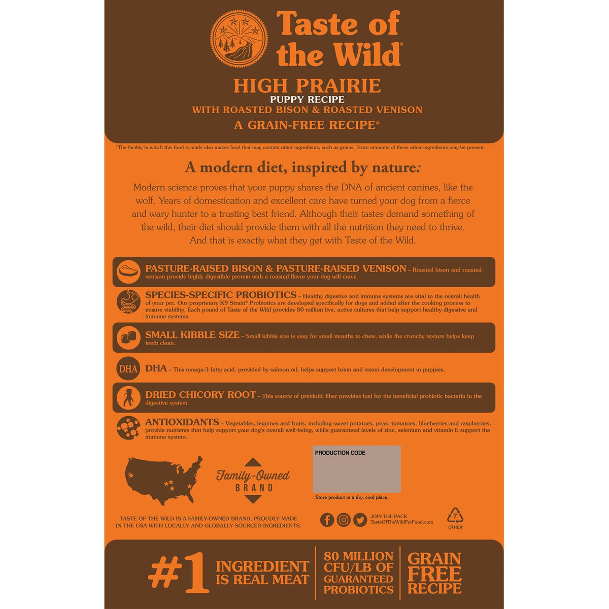 Taste of the Wild High Prairie Puppy Dry Dog Food