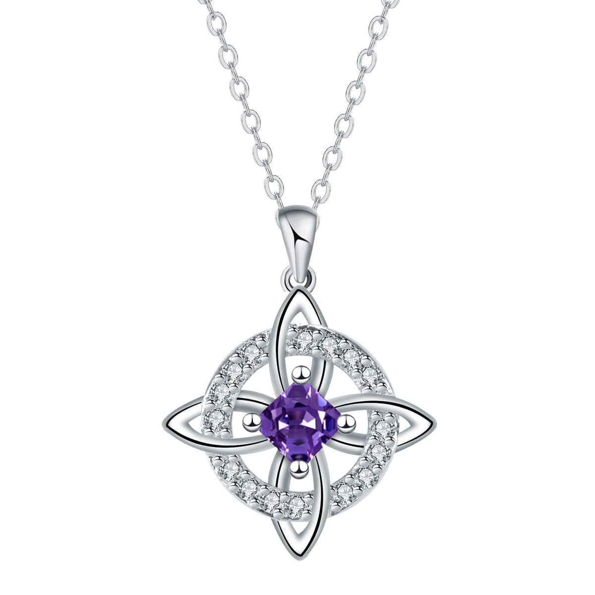 Mystical Birthstone Witches Knot Necklace – Natural Crystal🔮💞Protect Your Loved Ones