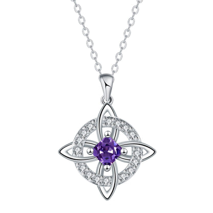 Mystical Birthstone Witches Knot Necklace – Natural Crystal🔮💞Protect Your Loved Ones
