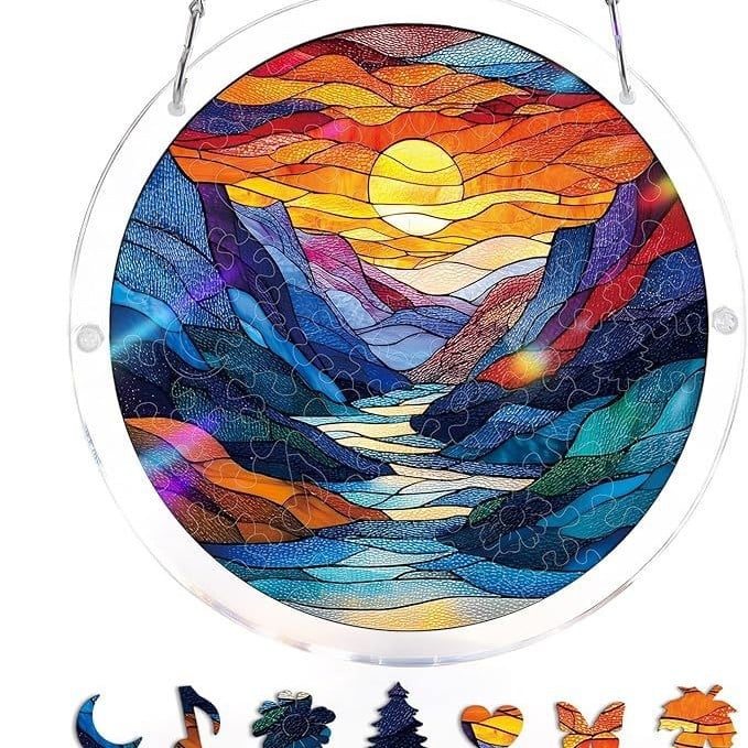 🔥LAST DAY 70% OFF 🧩Acrylic 80 Pcs Puzzle✨Suncatcher Hanging Ornament