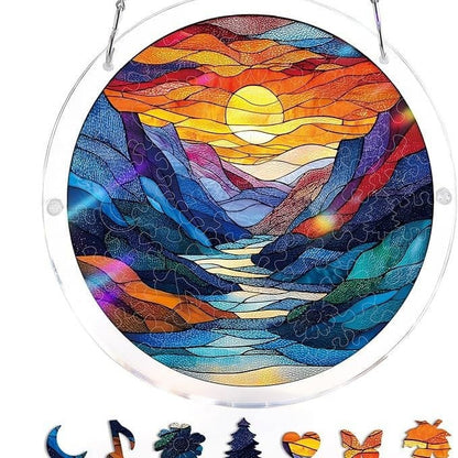 🔥LAST DAY 70% OFF 🧩Acrylic 80 Pcs Puzzle✨Suncatcher Hanging Ornament