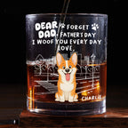 Forget Stylized Dog Dad - Personalized Whiskey Glass