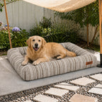 SnugNest Textured Stripe Orthopedic Dog Bed