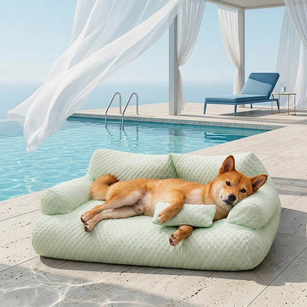 Ice Silk Cooling Pet Bed Breathable Washable Dog Sofa Bed