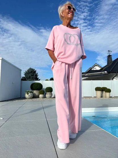 ⏳Time-Limited Special⏰Comfortable Casual 2-Piece Set with Sparkle Detail