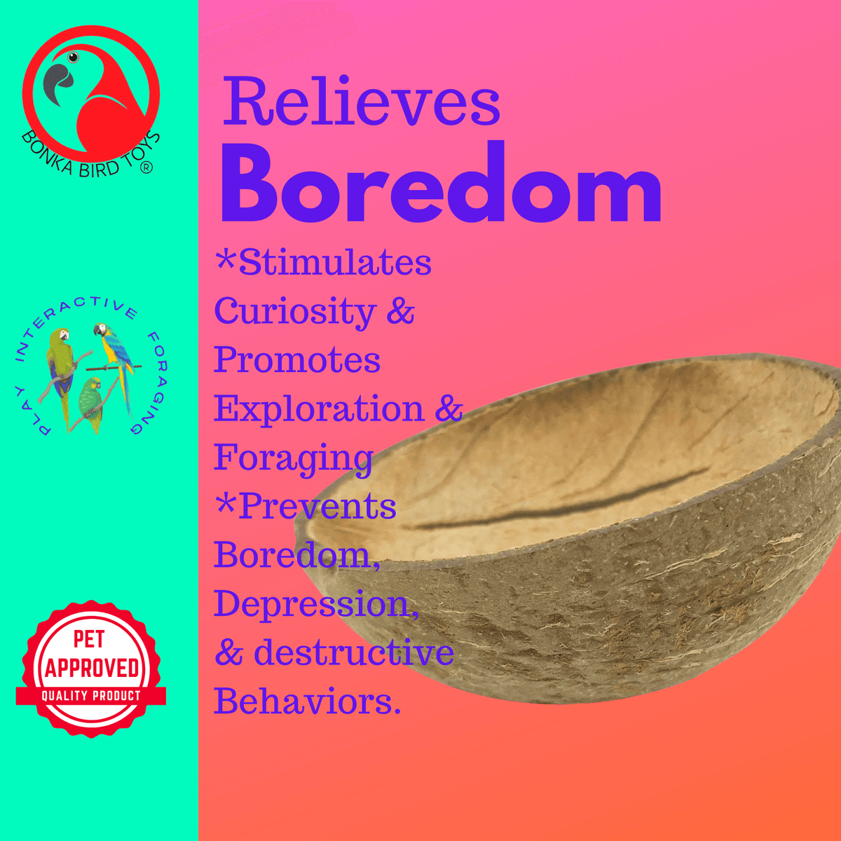 2054 Coconut Cup Flat Base