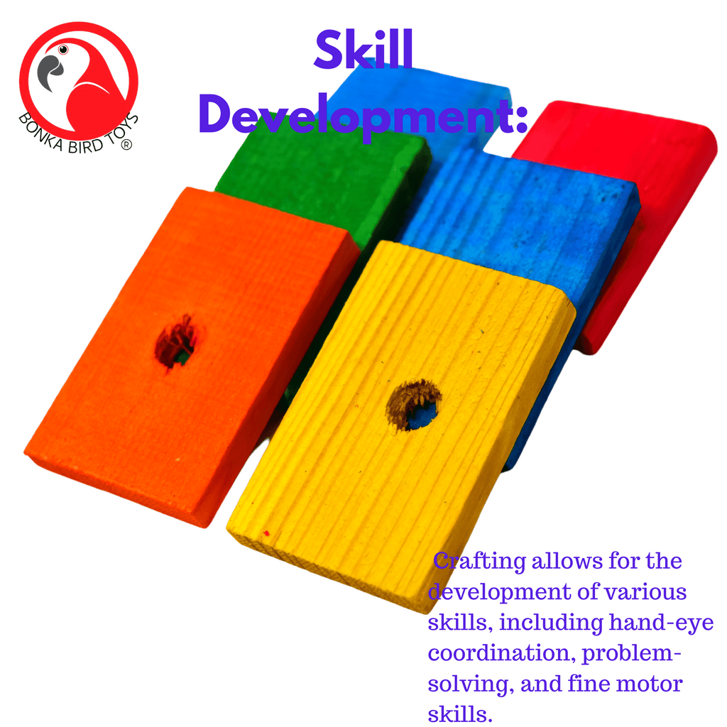 Pack6 2" Wooden Pine Block Slats
