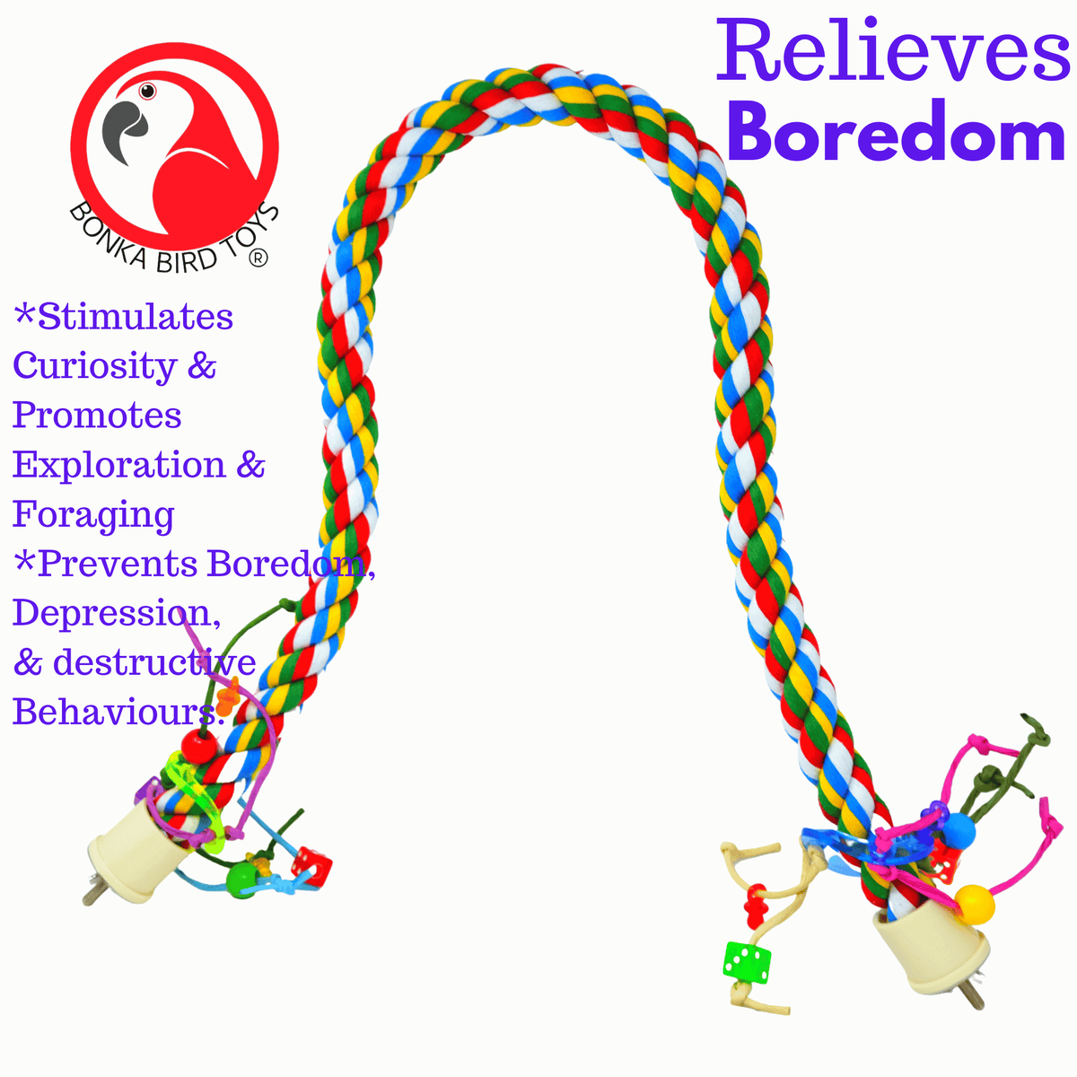 1114 Huge Rope Charm Perch 46"