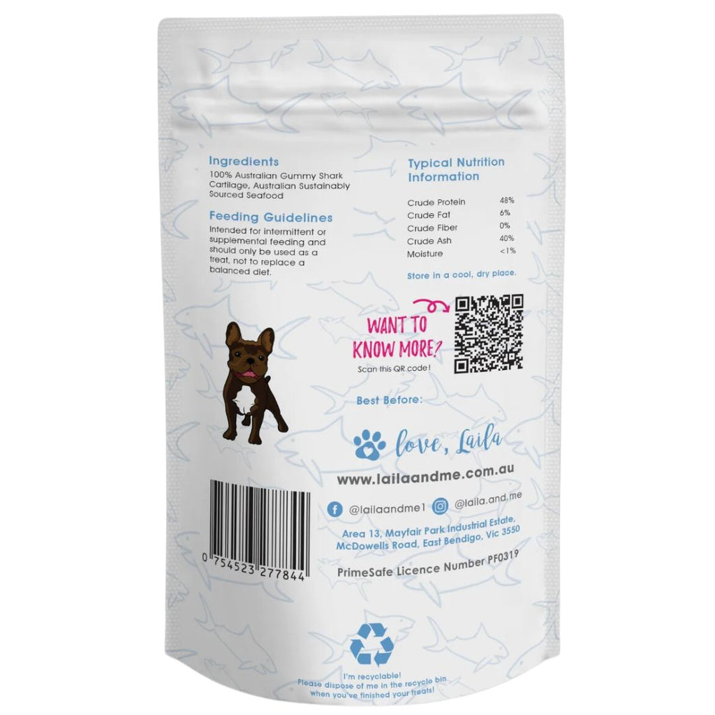 Laila & Me Dehydrated Dog Treats Australian Shark Cartliage