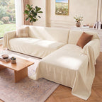 Soft and Waterproof Scratch-Resistant Non-Linting Throw  Sectional Couch Cover