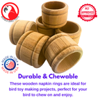 3194 Pk6 Wooden Napkin Rings