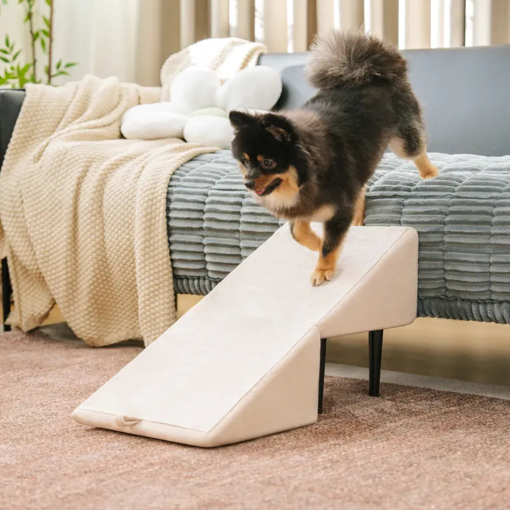 2-in-1 Convertible Wooden Home Step Stool Dog Ramp Stairs for Bed