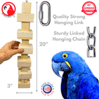 1179 Long Big Bites Natural Wood Tower