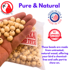1249 Pk100 Wooden Pre-Drilled Beads