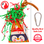 2884 Santa Penguin Christmas Crinkle Cone