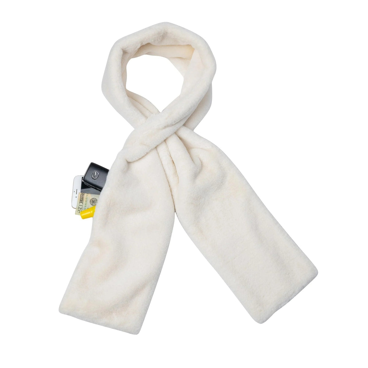 🎅Christmas Special Deals £9.99!!⚡50K+ SOLD!🧣Ultra-Soft Faux Fur Pull-Through Scarf with Secret Zipper Pocket