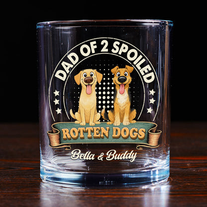 Stylized Funny Rotten Dogs - Personalized Whiskey Glass
