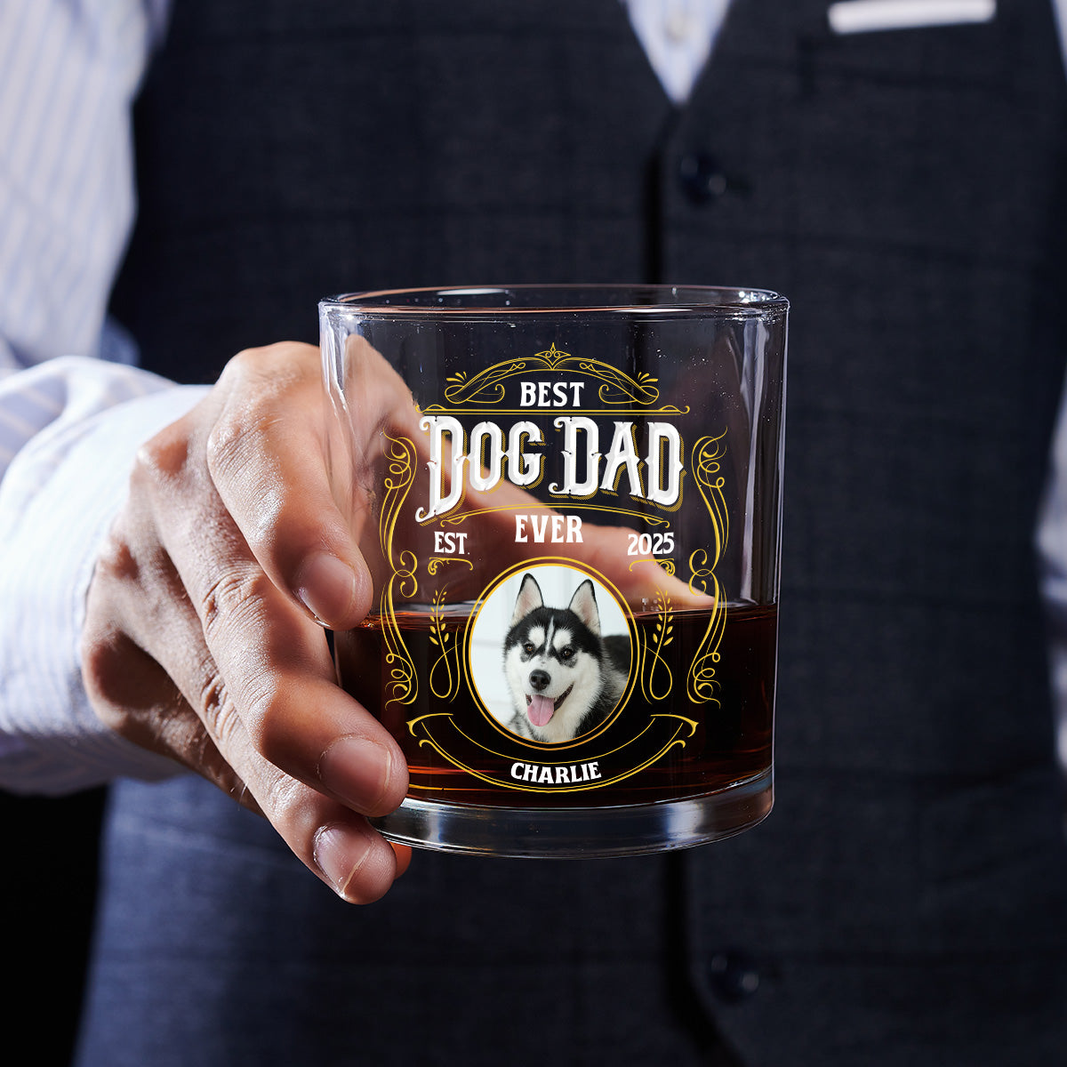 Whiskey Logo Photo - Personalized Whiskey Glass
