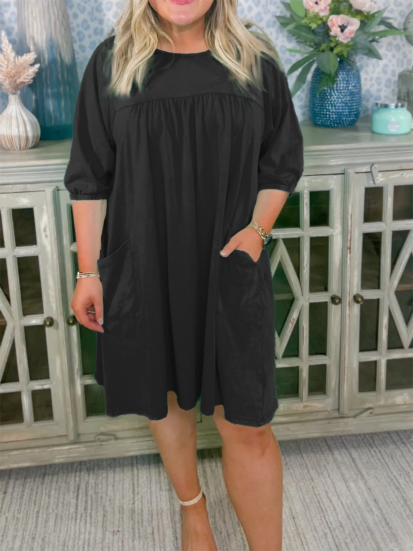 🌈Acid Washed Flowy Casual Dress With Large Pockets