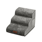 Plush Velvet 2-in-1 Foam Dog Stairs for Beds & Couches