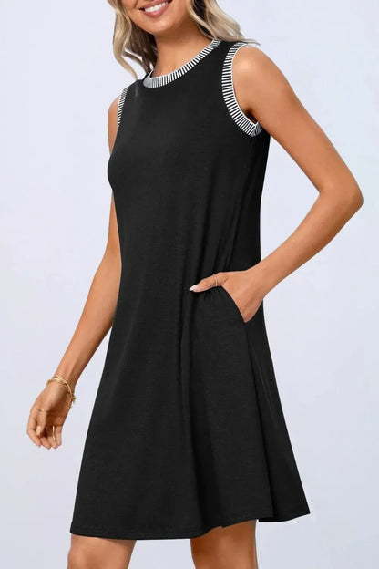 🎉Last Day Promotion 50% OFF💃Women's Casual Sleeveless Crew Neck Midi Dress