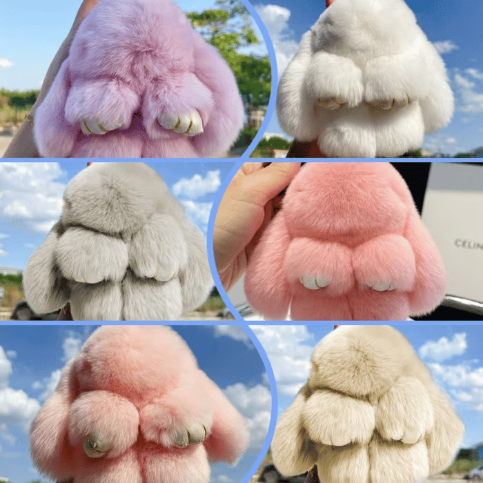 💕Early Bird Special Offer: 60% OFF🐰 Handmade Soft Bunny PomPom Charms