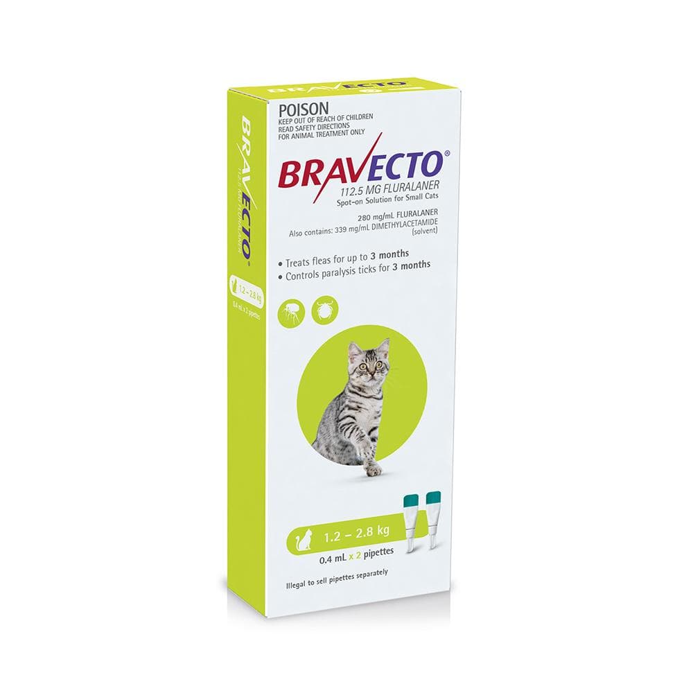 BRAVECTO For Small Cats 1.2-2.8kg 2 Pipettes