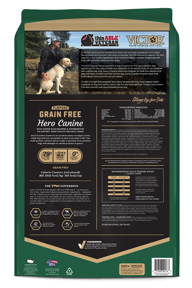 Victor Grain Free Hero Canine Formula with Glucosamine Dry Dog Food