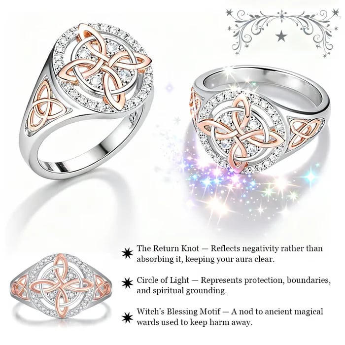 🔥Last Day 60% OFF - 🔮Handmade Witch’s Return-Knot Protection Ring✨
