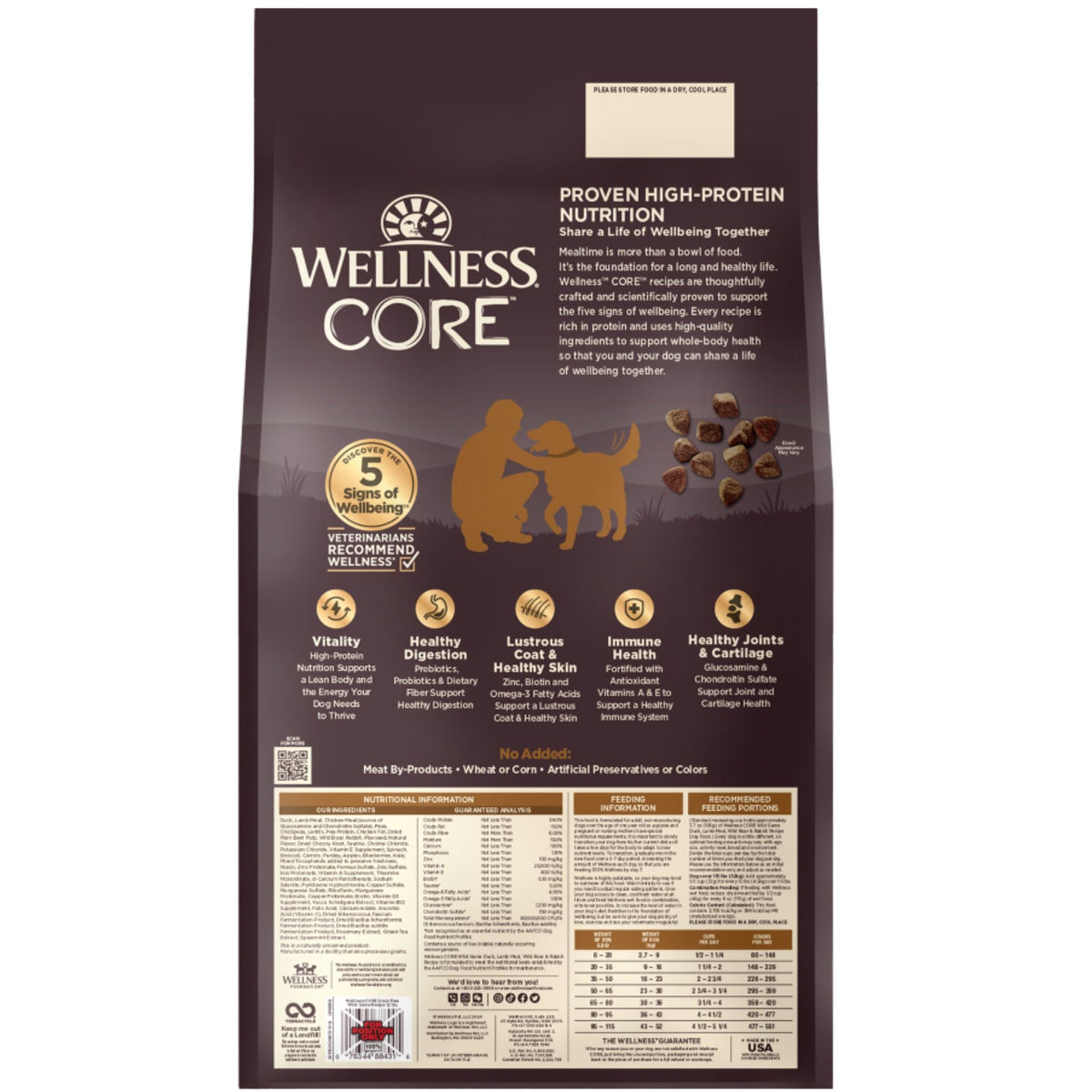Wellness CORE Wild Game Grain Free Dry Dog Food – Duck, Lamb, Wild Boar & Rabbit