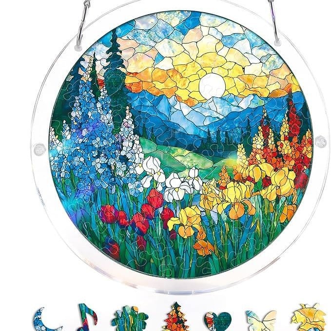 🔥LAST DAY 70% OFF 🧩Acrylic 80 Pcs Puzzle✨Suncatcher Hanging Ornament