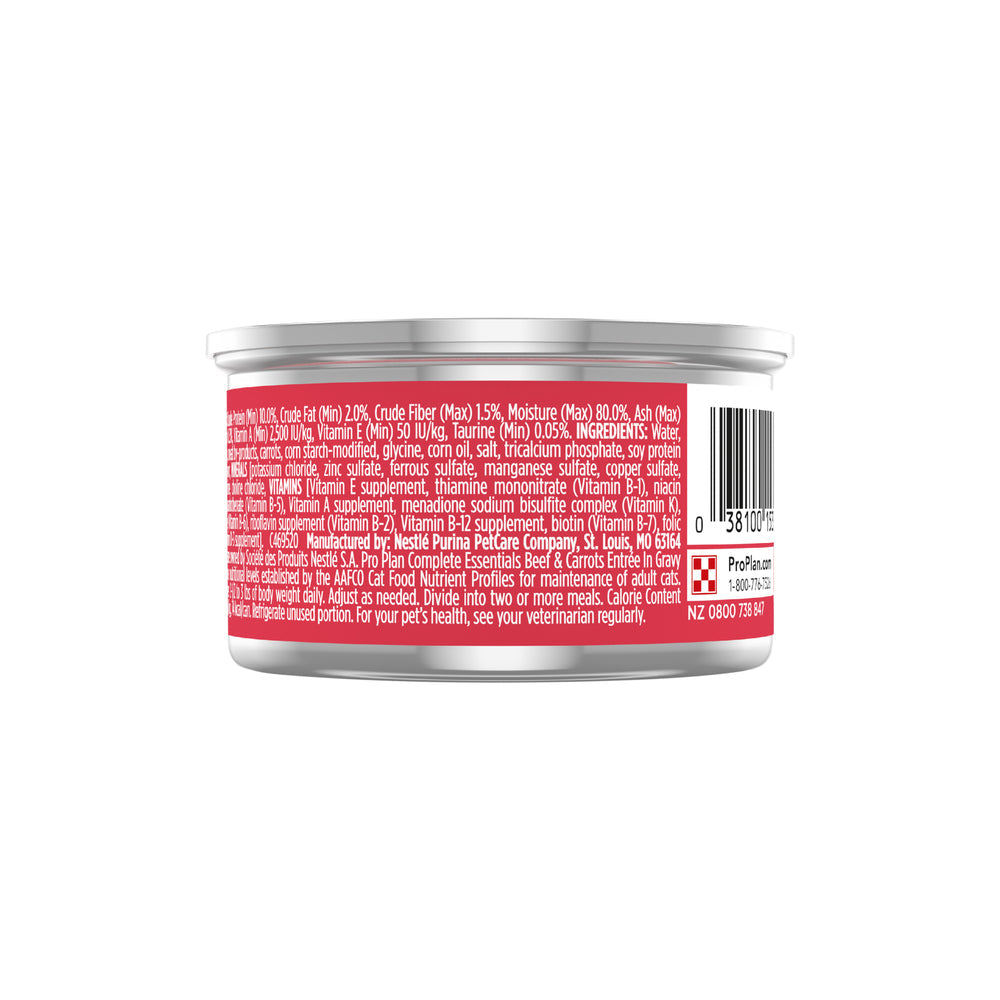 PRO PLAN Beef Entrée With Carrots In Gravy Wet Cat Food 85g