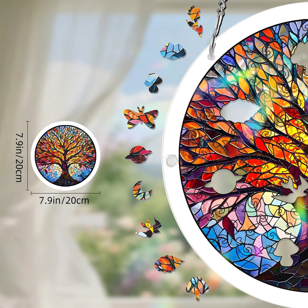 🔥LAST DAY 70% OFF 🧩Acrylic 80 Pcs Puzzle✨Suncatcher Hanging Ornament