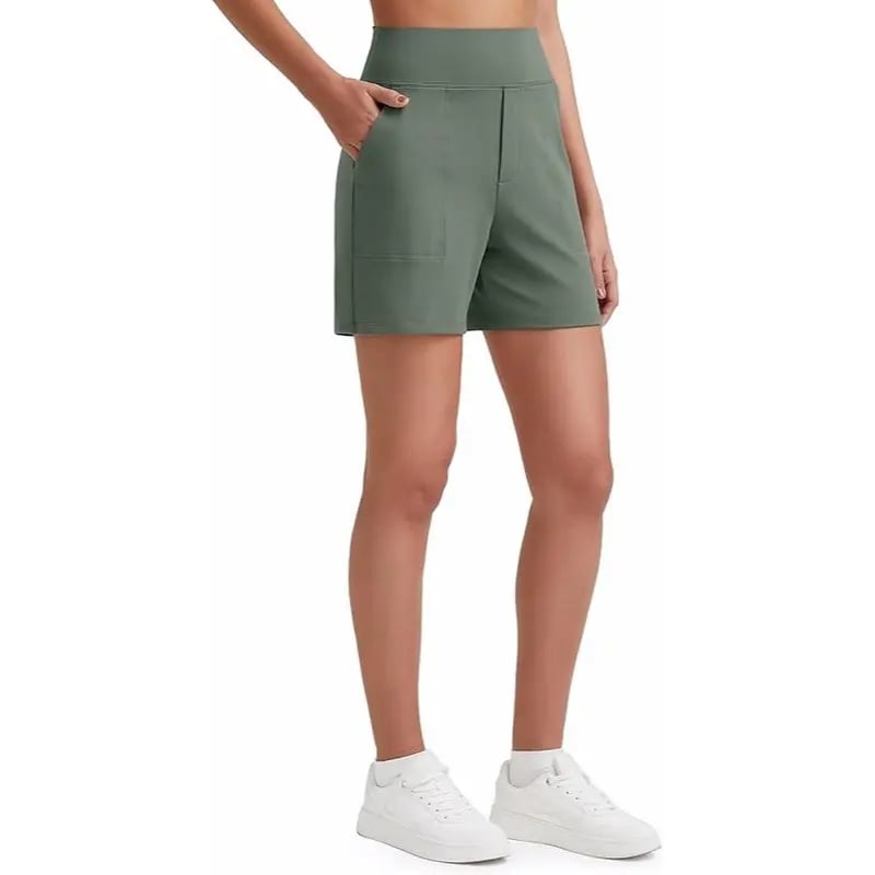 ⏳HOT SALE 70% OFF🔥 Women's High-Waist Bermuda Shorts with Pockets 🎯 | Running Yoga Casual Activewear 😎 | Buy 2 FREE Shipping – UK Stock! 🇬🇧
