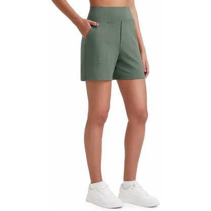 ⏳HOT SALE 70% OFF🔥 Women's High-Waist Bermuda Shorts with Pockets 🎯 | Running Yoga Casual Activewear 😎 | Buy 2 FREE Shipping – UK Stock! 🇬🇧