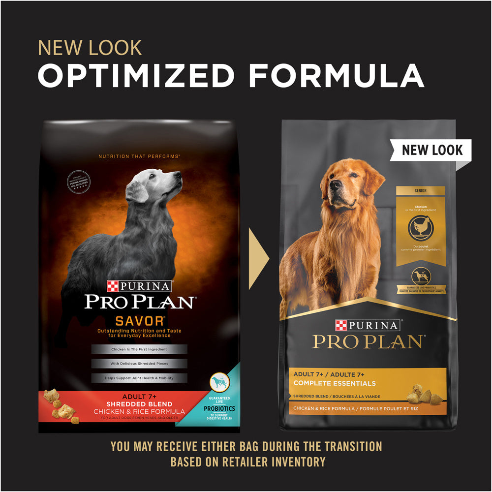Purina Pro Plan Shredded Blend Chicken & Rice Formula With Probiotics Senior Dry Dog Food