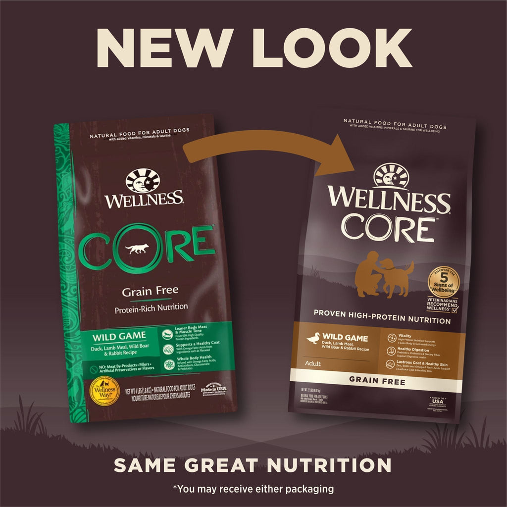 Wellness CORE Wild Game Grain Free Dry Dog Food – Duck, Lamb, Wild Boar & Rabbit