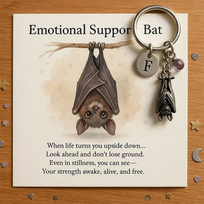 🎁New Year Gift Idea 🎁🦇Emotional Support Bat Inspirational Keychain