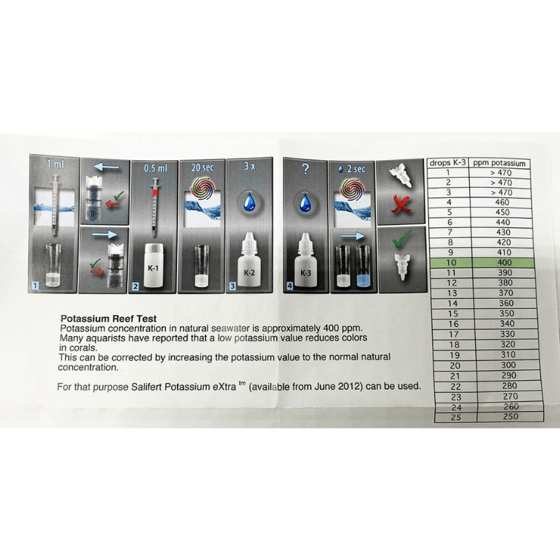 SALIFERT Potassium Test kit for saltwater / freshwater (K)