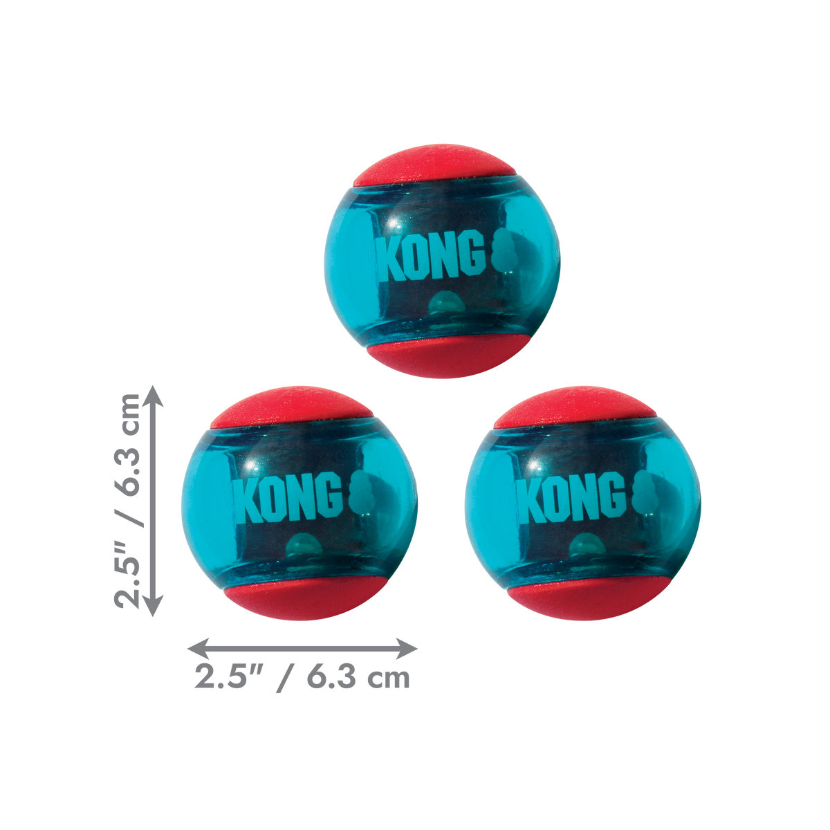 KONG Dog Toys Squeezz Action Ball Red